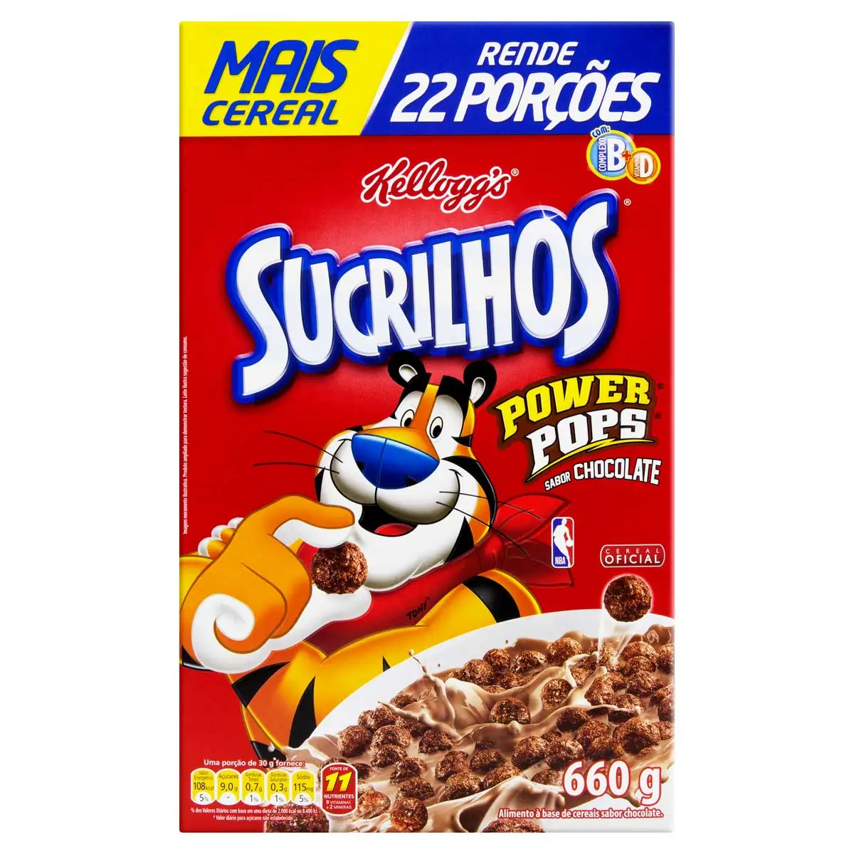 Cereal Matinal Chocolate Kelloggs Sucrilhos Power Pops Caixa 660g