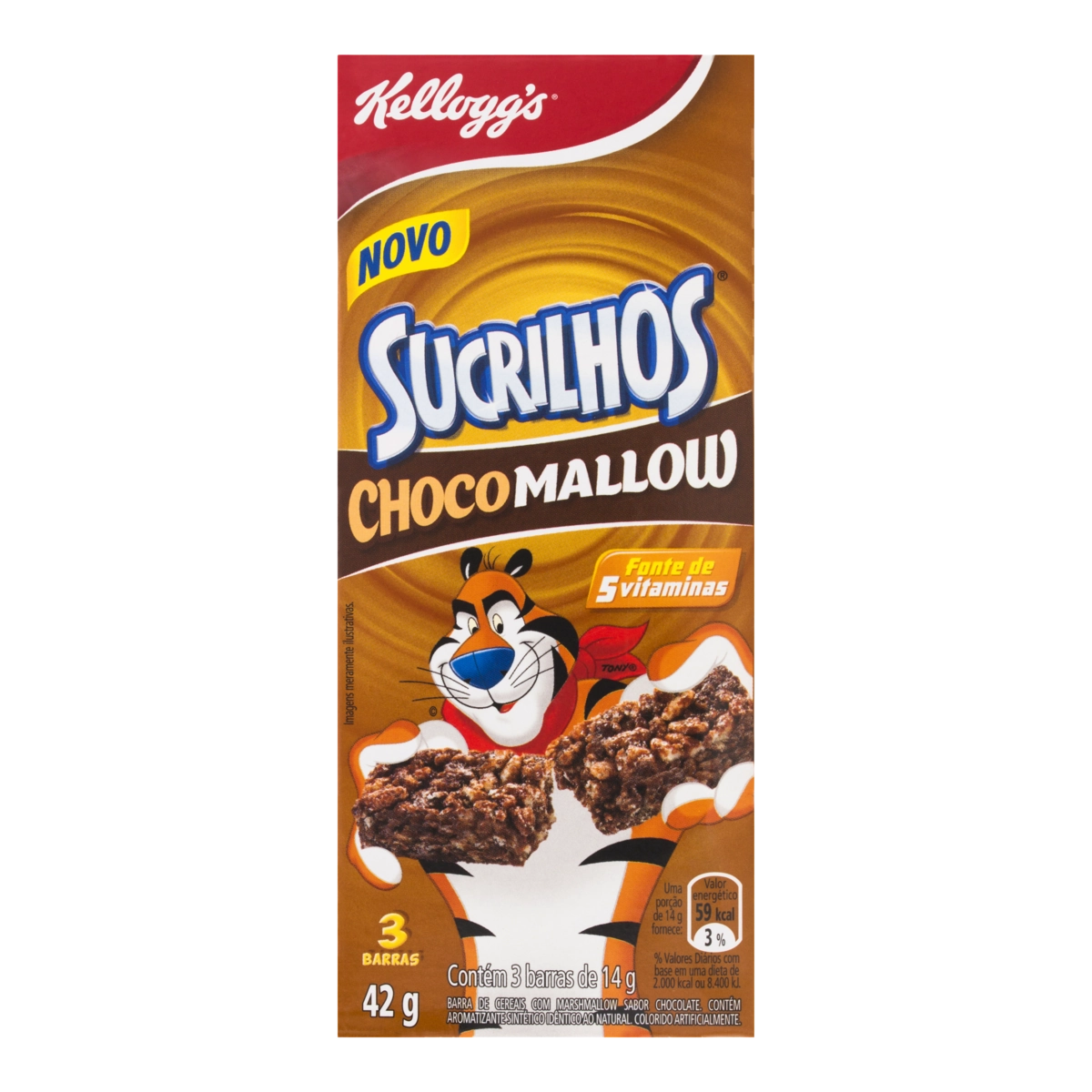 Pack Barra De Cereal Chocomallow Kelloggs Sucrilhos Caixa 42g 3 Unidades
