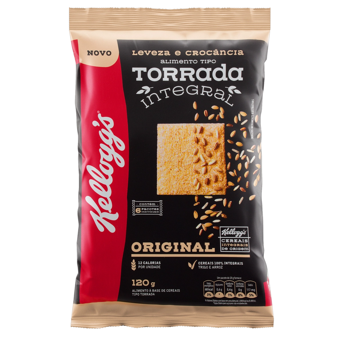 Torrada Integral Original Kelloggs Pacote 120g