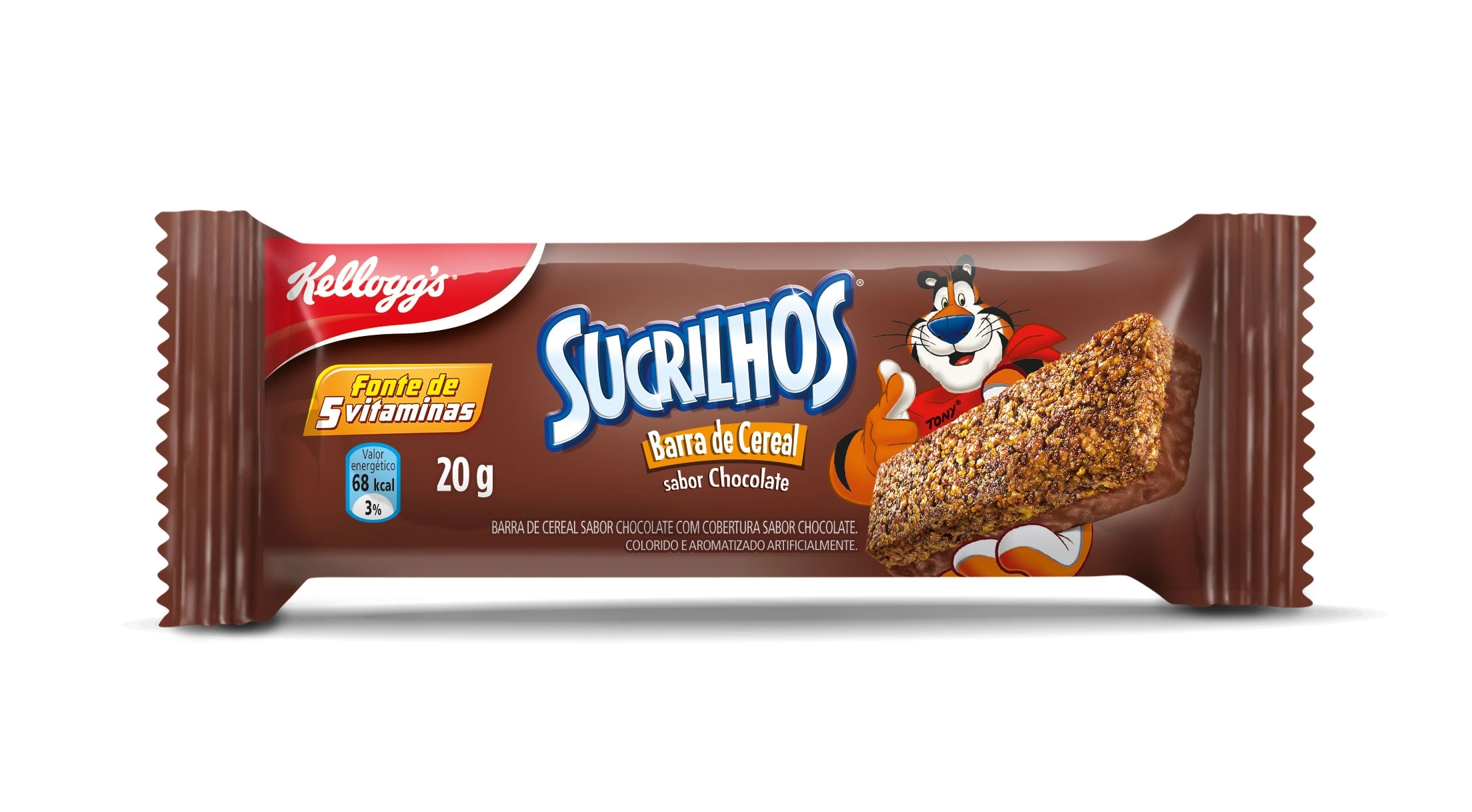 Barra De Cereal Chocolate Cobertura Chocolate Kelloggs Sucrilhos Pacote 20g