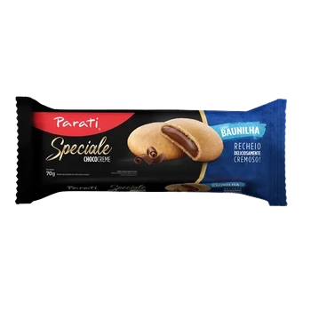 Biscoito Baunilha Recheio Chocolate Parati Speciale Chococreme Pacote 70g