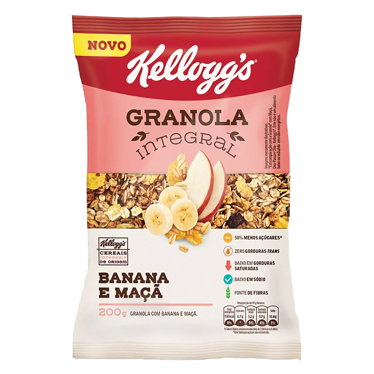 Granola Banana E Maçã Kelloggs Pacote 200g