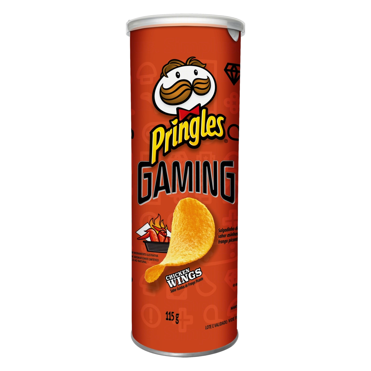 Salgadinho De Batata Asinhas De Frango Picante Pringles Gaming Tubo 115g