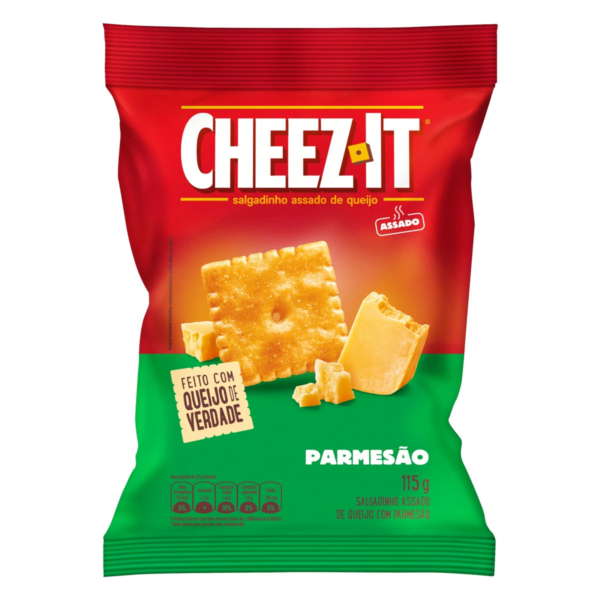 Salgadinho Assado CHEEZ-IT Sabor Parmesão Pacote 115g