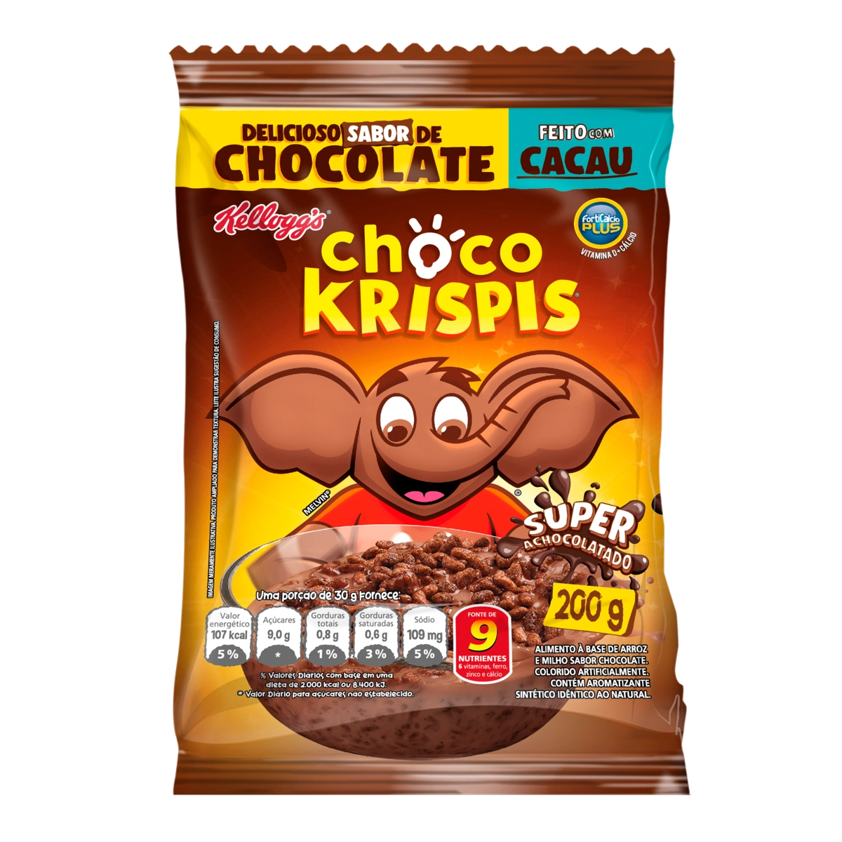 Cereal Matinal Chocolate Kelloggs Choco Krispis Pacote 200g