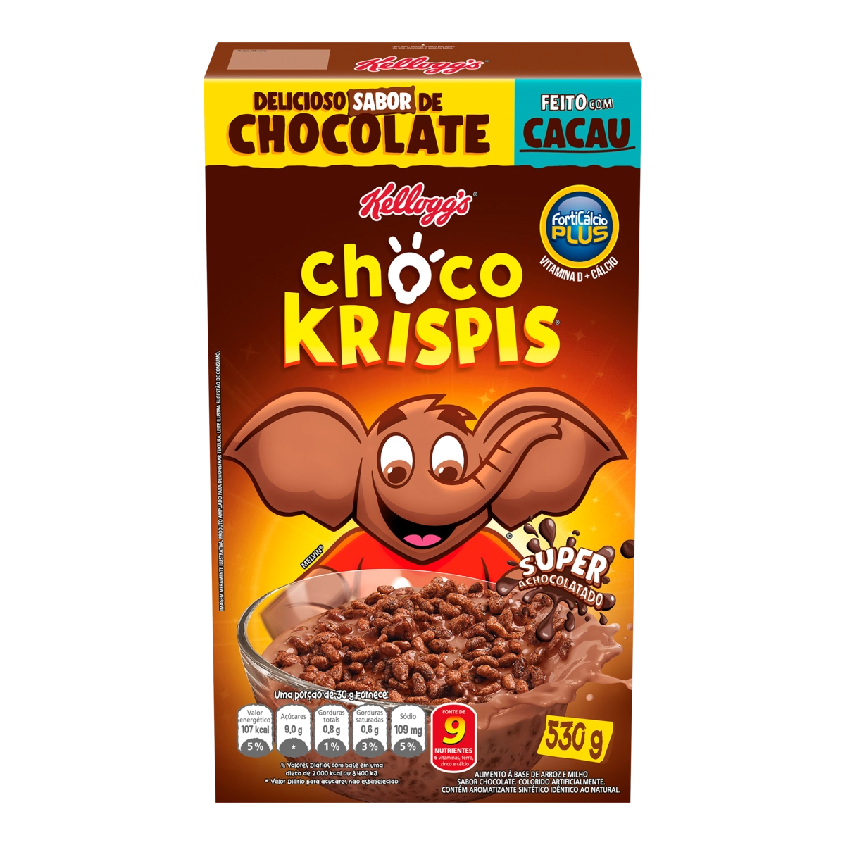 Cereal Matinal Chocolate Kellogg's Choco Krispis Caixa 530g