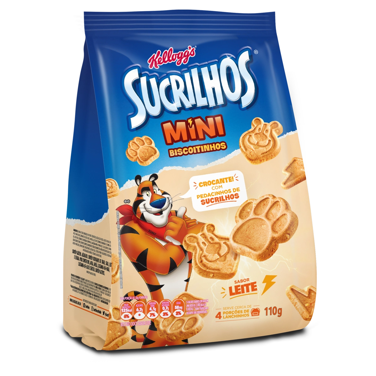Minibiscoito Leite Kelloggs Sucrilhos Pacote 110g