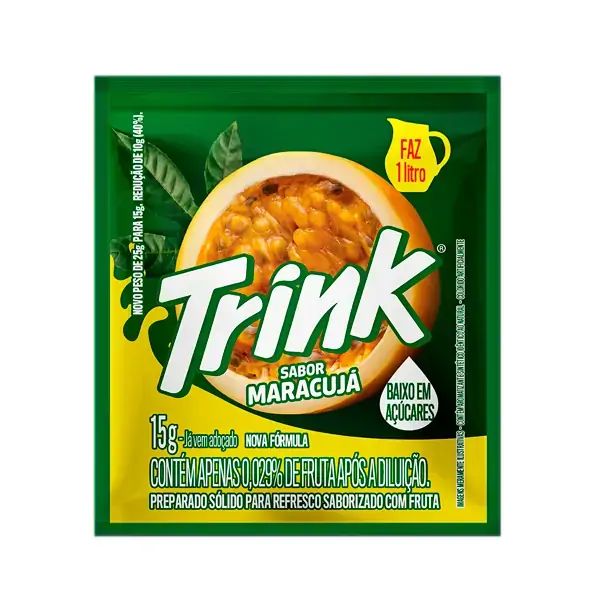 Refresco Em Pó Maracujá Trink Pacote 15g