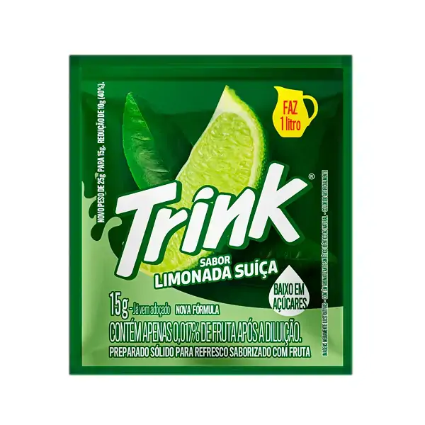 Refresco Em Pó Limonada Suiça Trink Pacote 15g
