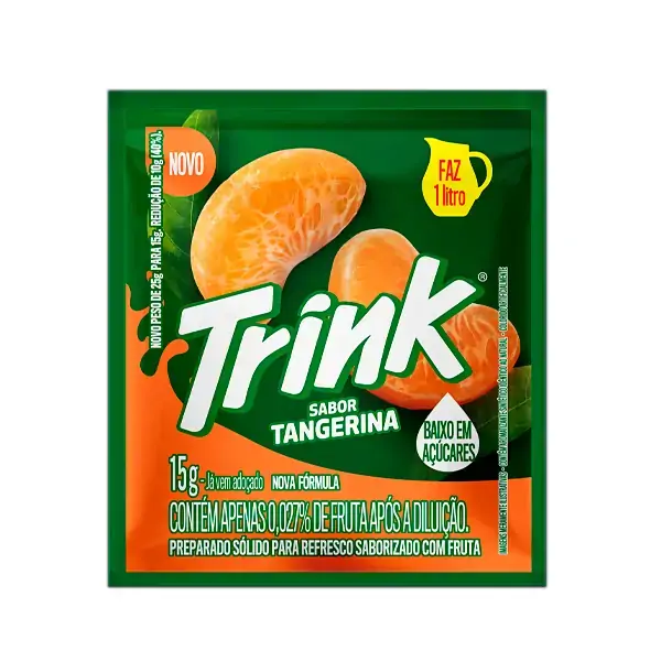Refresco Em Pó Tangerina Trink Pacote 15g