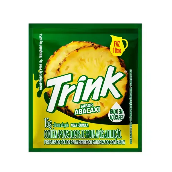 Refresco Em Pó Abacaxi Trink Pacote 15g