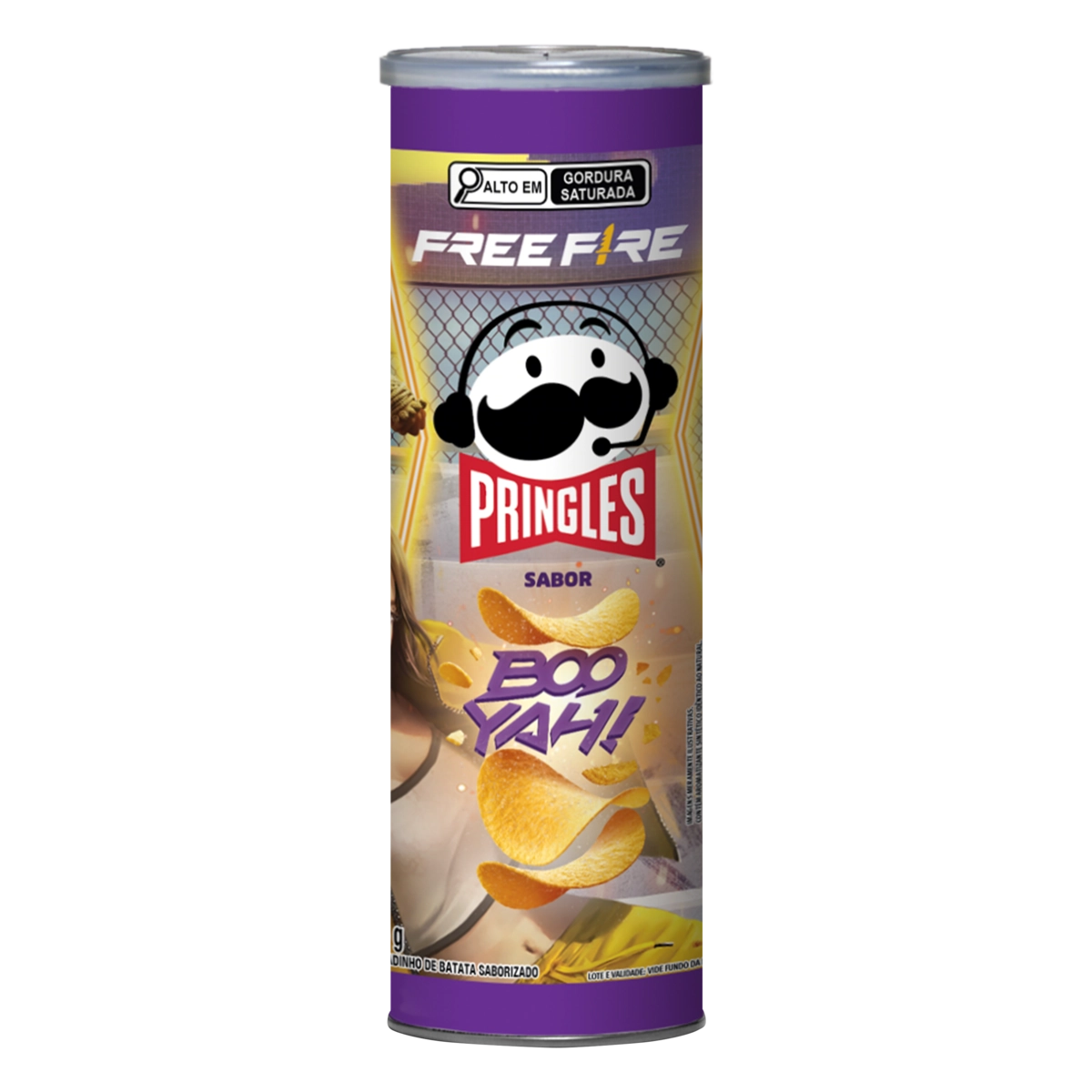 Salgadinho de Batata Booyah! Free Fire Pringles Tubo 105g