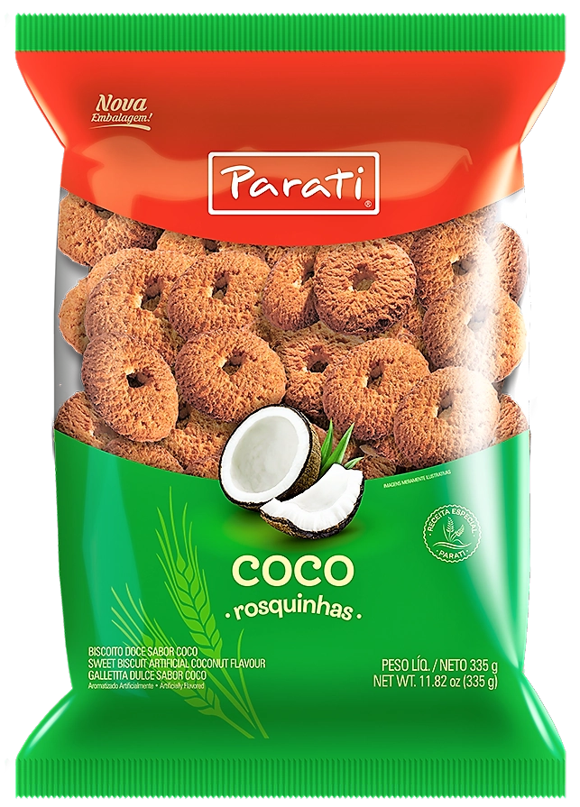 Biscoito Rosquinha Coco Parati Pacote 250g