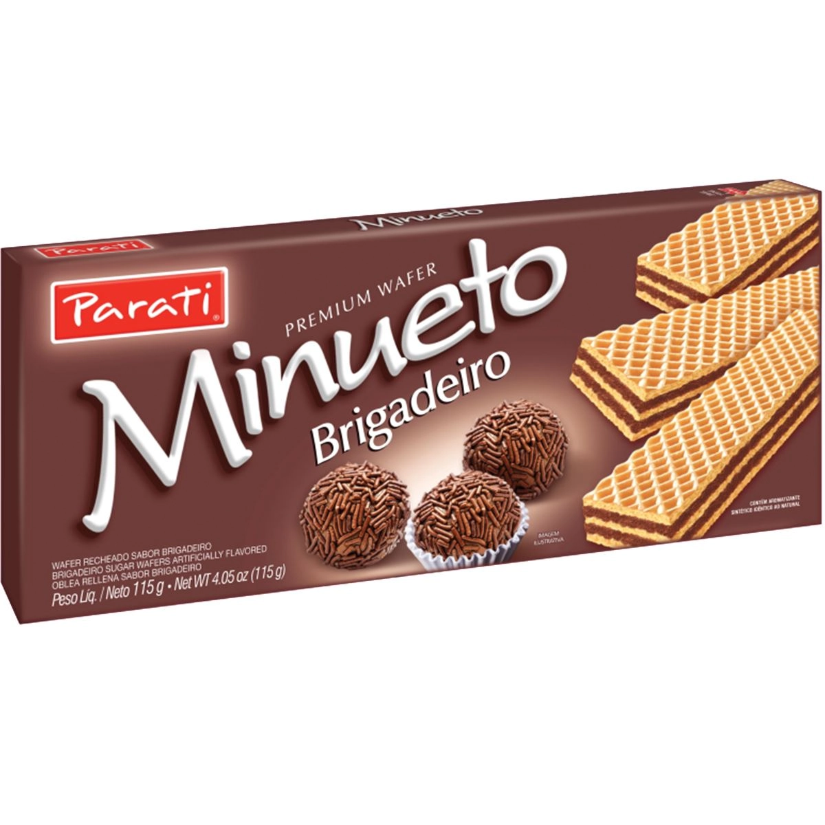 Biscoito Wafer Recheio Brigadeiro Minueto Pacote 81g