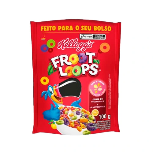 Cereal Matinal Frutas Kelloggs Froot Loops Sachê 100g