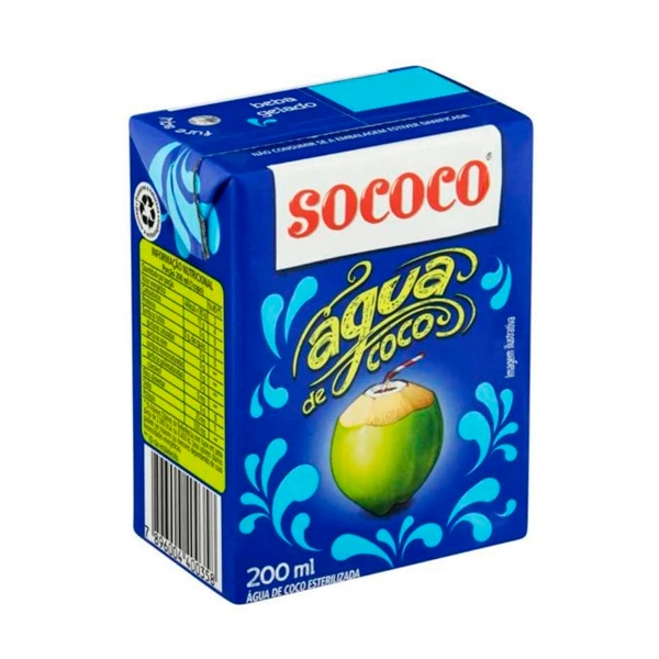 água De Coco Integral Sococo Caixa 200ml