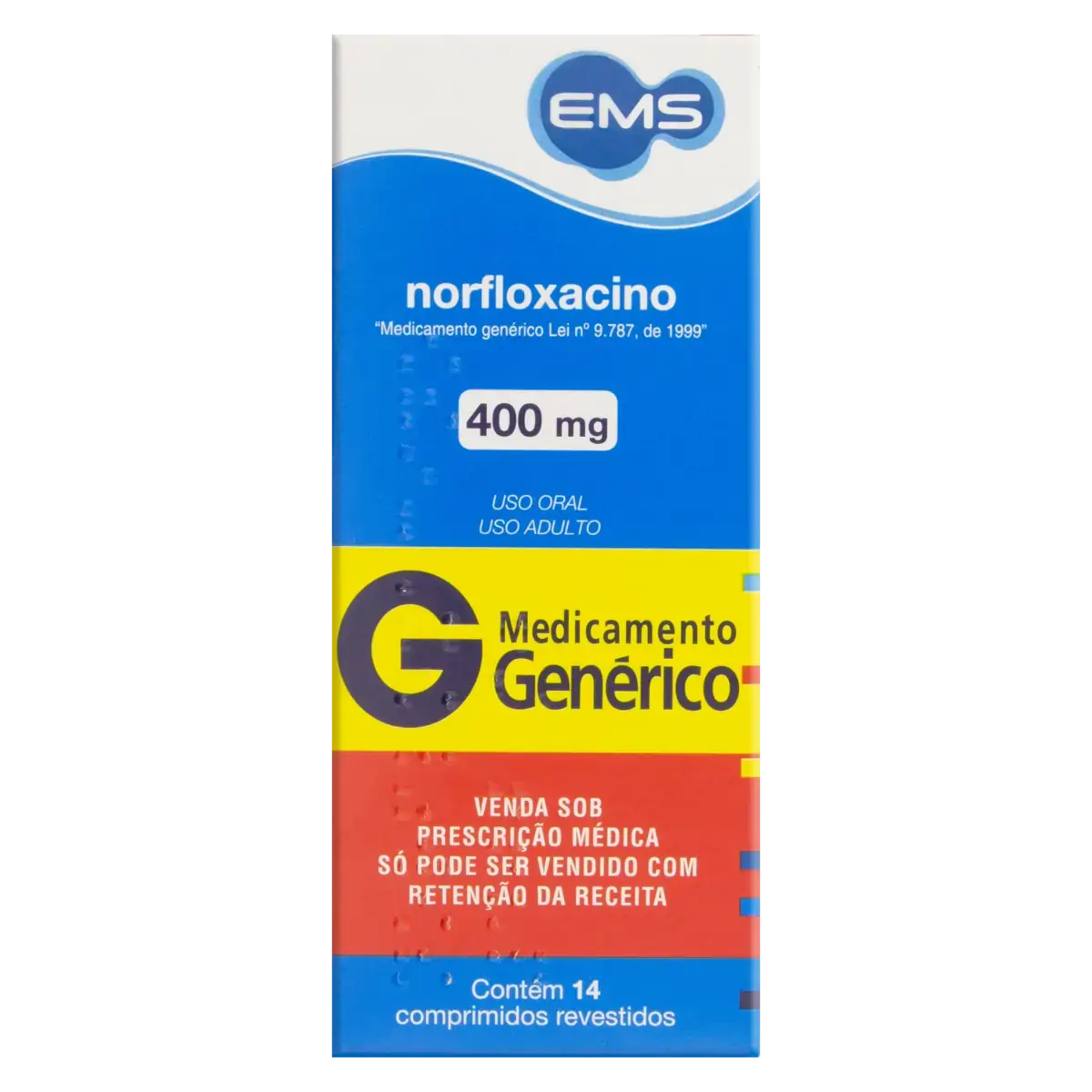 Norfloxacino 400mg Ems Caixa 14 Comprimidos Revestidos