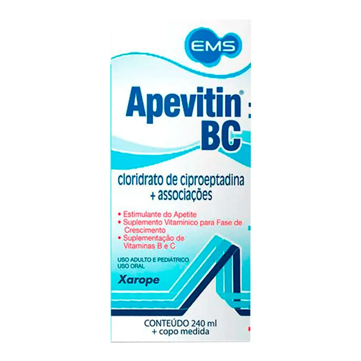 Xarope Apevitin Bc Ems Caixa 240ml Copo Medida