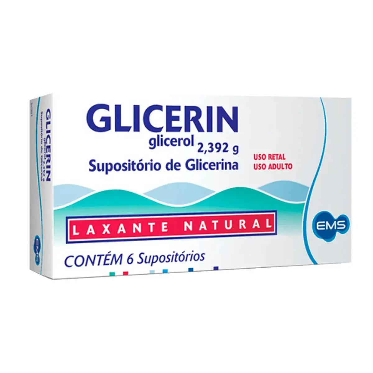 Glicerin 2,392g Ems Caixa 6 Supositórios