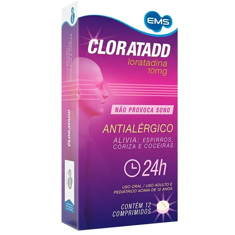 Cloratadd 10mg Ems Caixa 12 Comprimidos