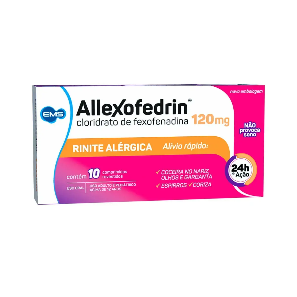 Allexofedrin 120mg Ems Caixa 10 Comprimidos Revestidos