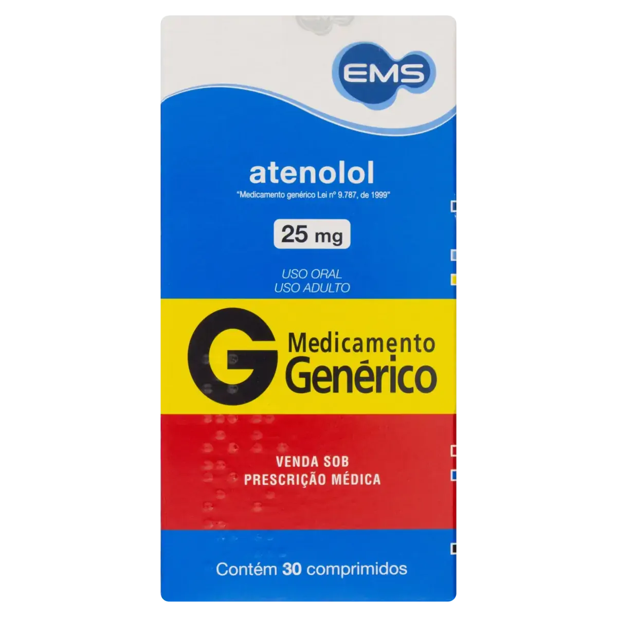 Atenolol 25mg Ems Caixa 30 Comprimidos