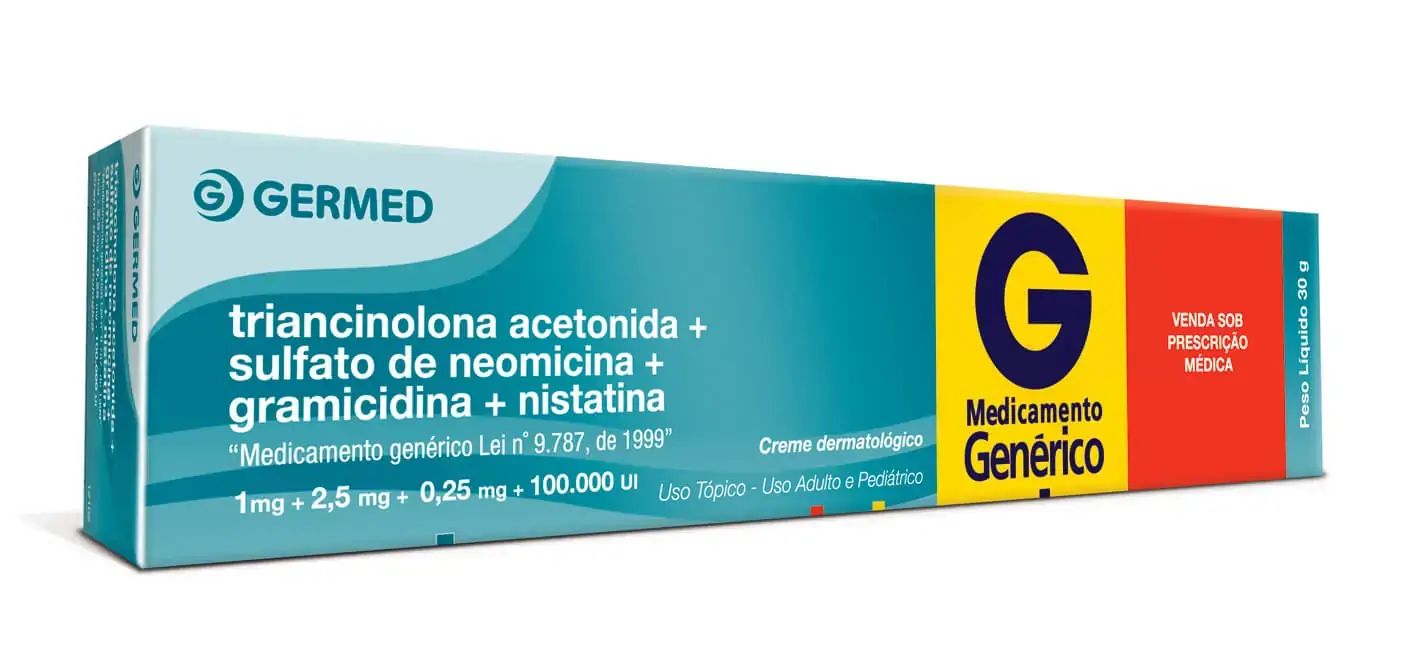 Triancinolona Neomicina Gramicidina Nistatina 0,25 Mg/g 100000 Ui/g 2,5 Mg/g 1 Mg/g Creme Dermatológ