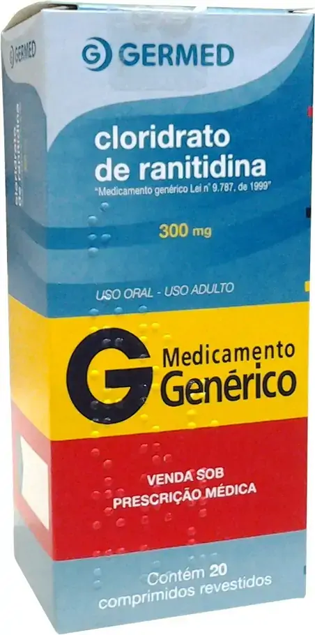 Cloridrato De Ranitidina 300 Mg 20 Comprimidos Germed Pharma Genérico