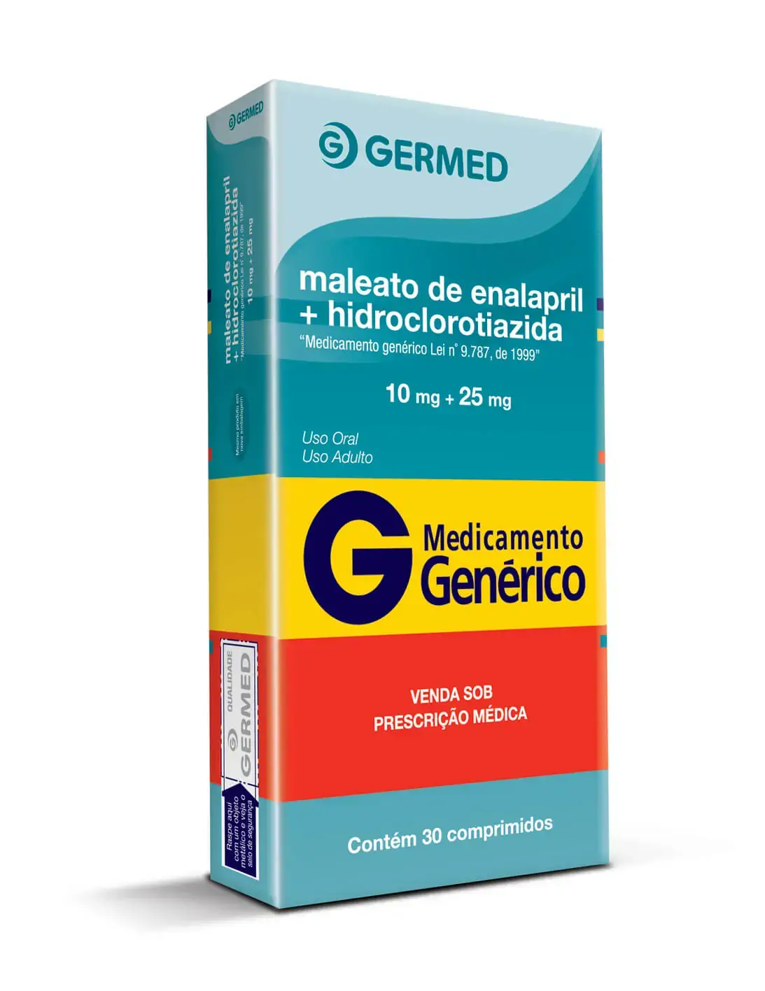 Maleato De Enalapril 10 Mg 30 Comprimidos Germed Genérico