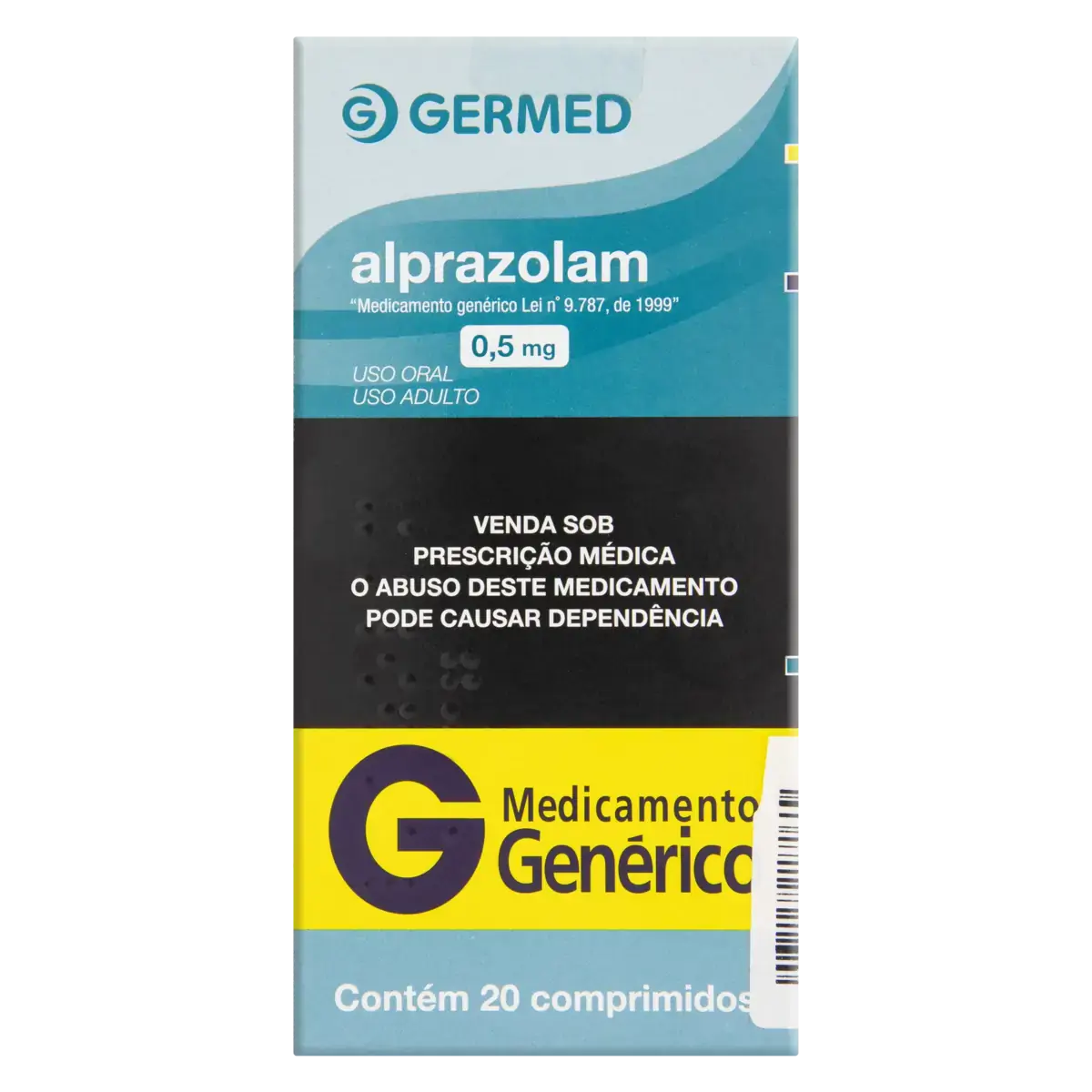 Alprazolam 0,5mg Germed Caixa 20 Comprimidos