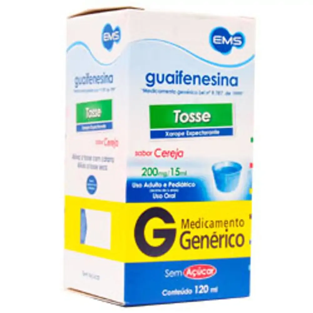 Guaifenesina Sabor Cereja 13,33 Mg/ml Xarope Ems Genérico