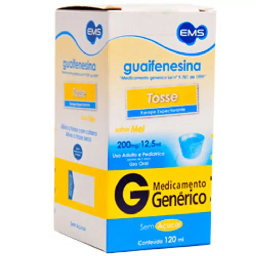 Guaifenesina Sabor Mel 13,33 Mg/ml Xarope Ems Genérico