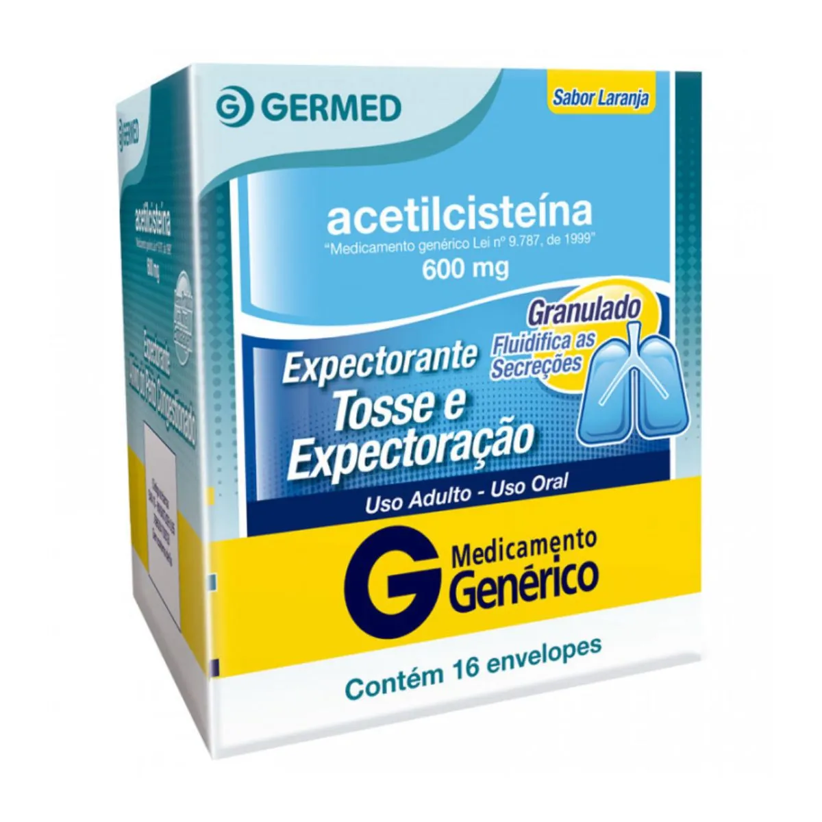 Expectorante Acetilcisteína 600mg Germed com 16 Envelopes