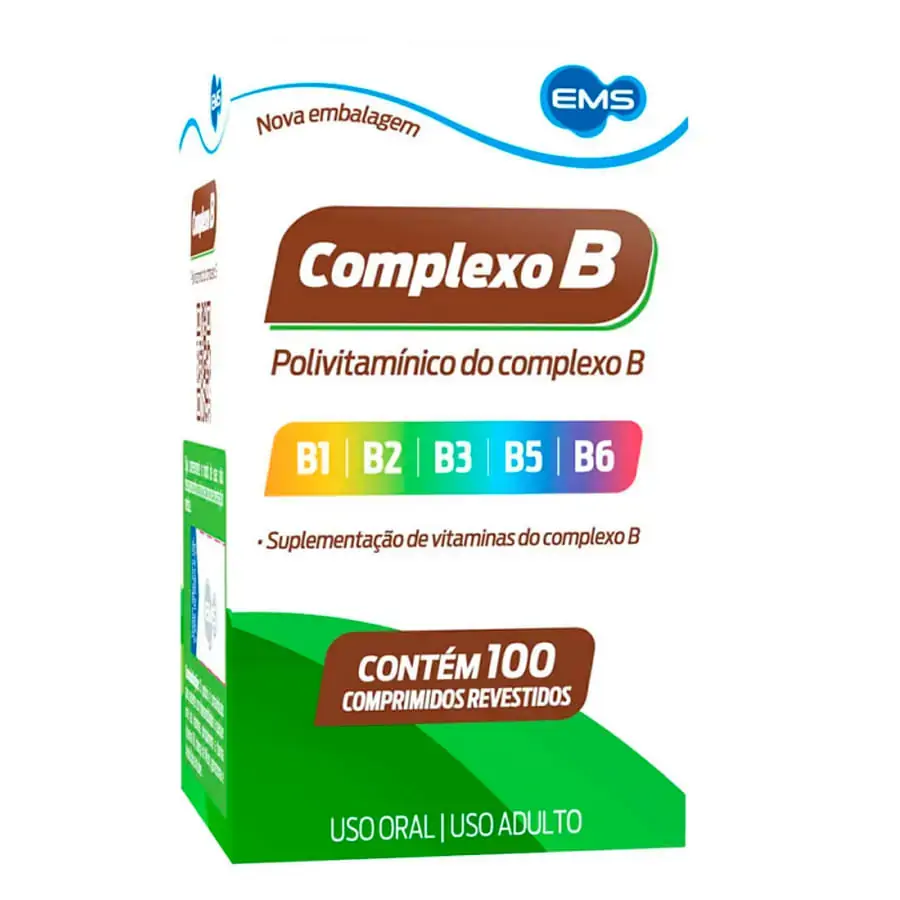 Complexo B Ems Caixa 100 Comprimidos Revestidos