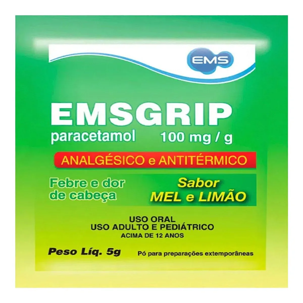 Emsgrip Sabor Mel E Limao 500 Mg/g 50 Sachês 5 G Ems Similar