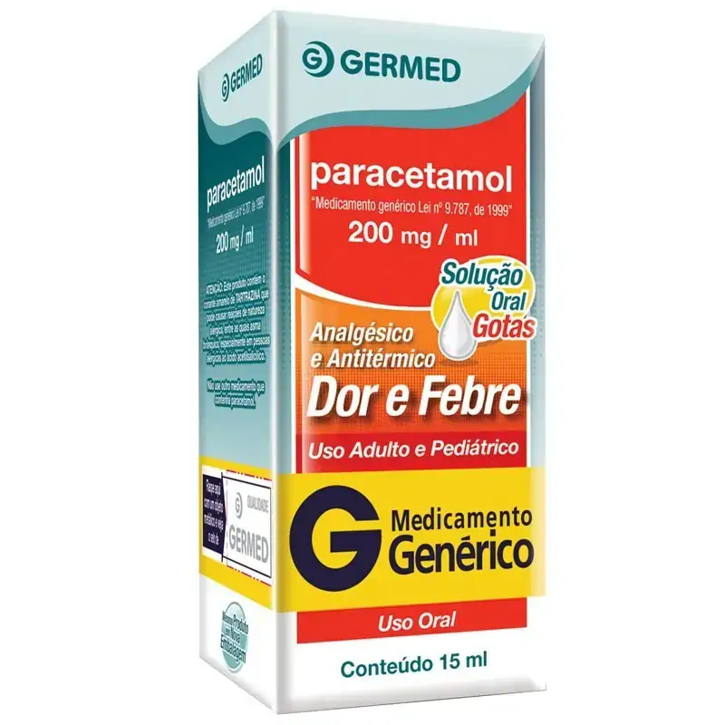 Paracetamol 200mg/ml Germed Caixa 15ml Solução Gotas Oral