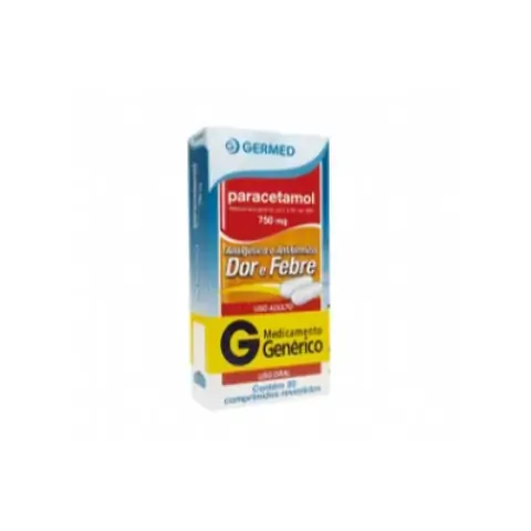 Paracetamol 750mg Germed Caixa 20 Comprimidos Revestidos