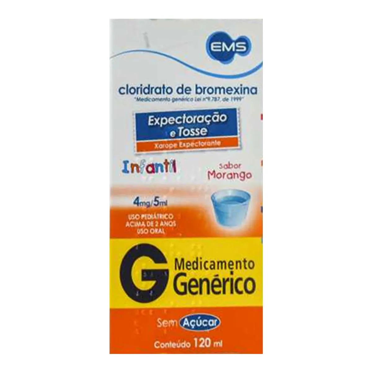 Xarope Cloridrato de Bromexina Infatil EMS 120ml