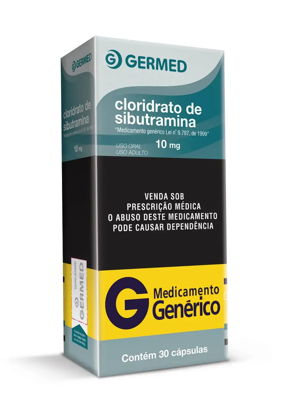 Cloridrato De Sibutramina 10 Mg 30 Cápsulas Germed Pharma Genérico