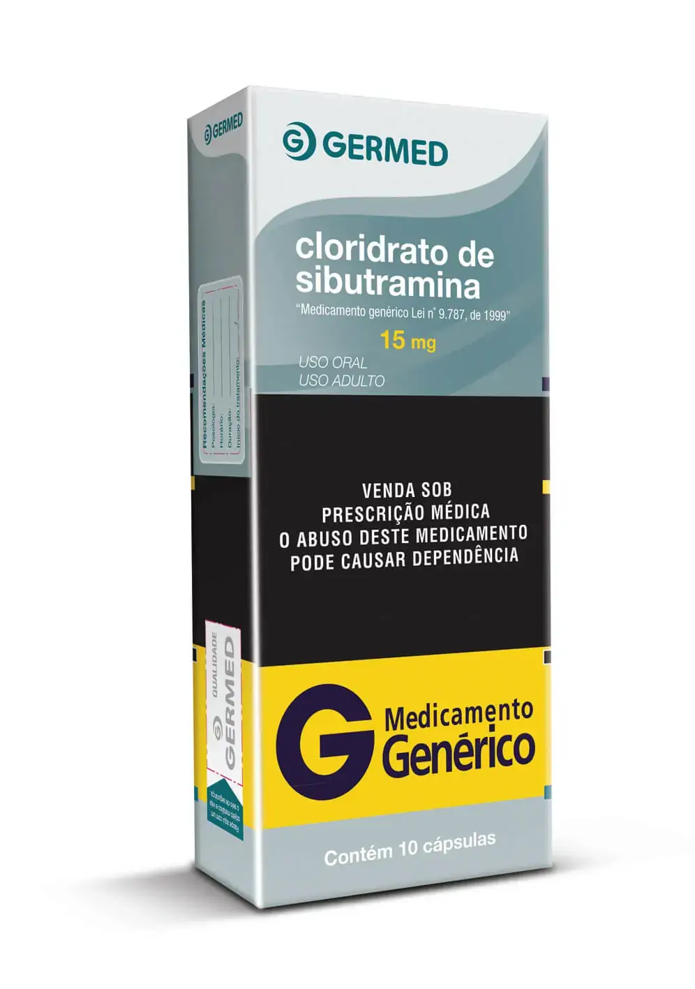 Cloridrato De Sibutramina 15 Mg 10 Cápsulas Germed Pharma Genérico