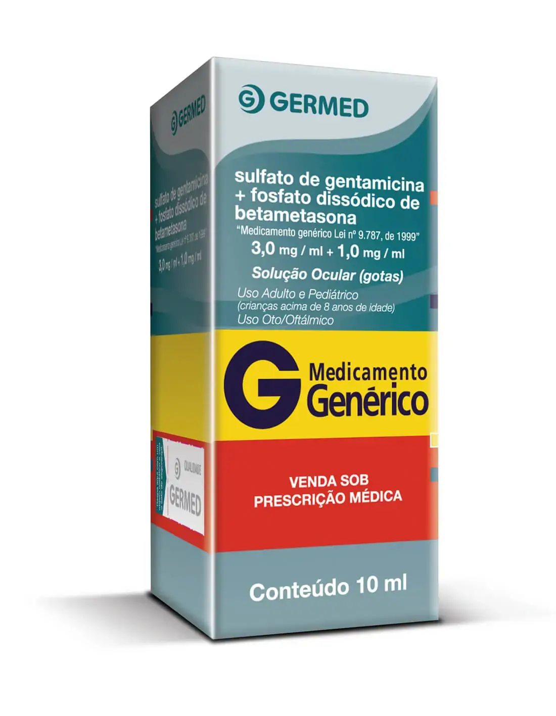 Sulfato Gentamicina Fosfato Dissodico Betamet 1 Mg/ml 3 Mg/ml Solução Germed Pharma Genérico