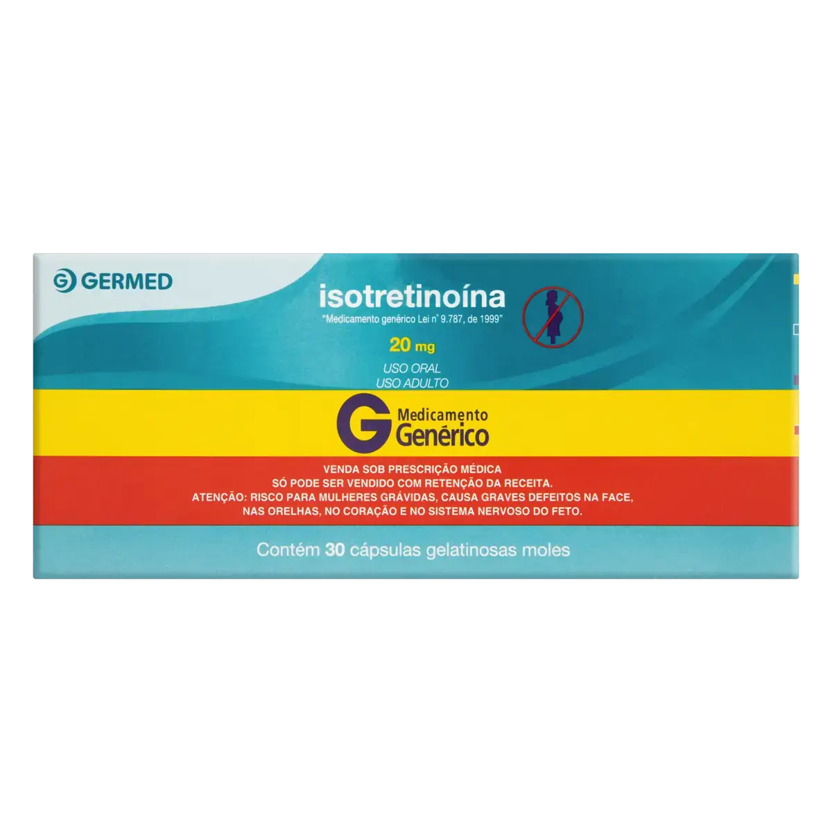 Isotretinoína 20mg Germed Caixa 30 Cápsulas Gelatinosas