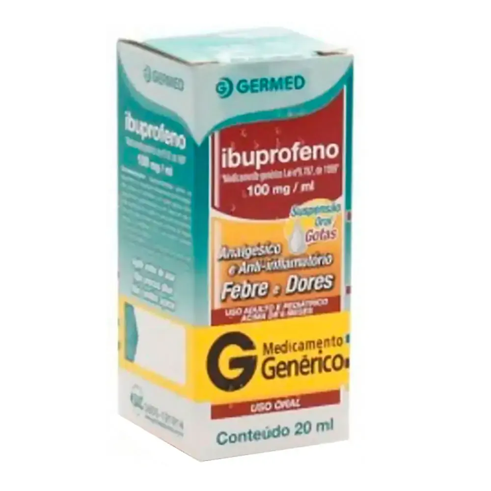 Ibuprofeno 100mg/ml Germed Caixa 20ml Suspensão Oral Gotas
