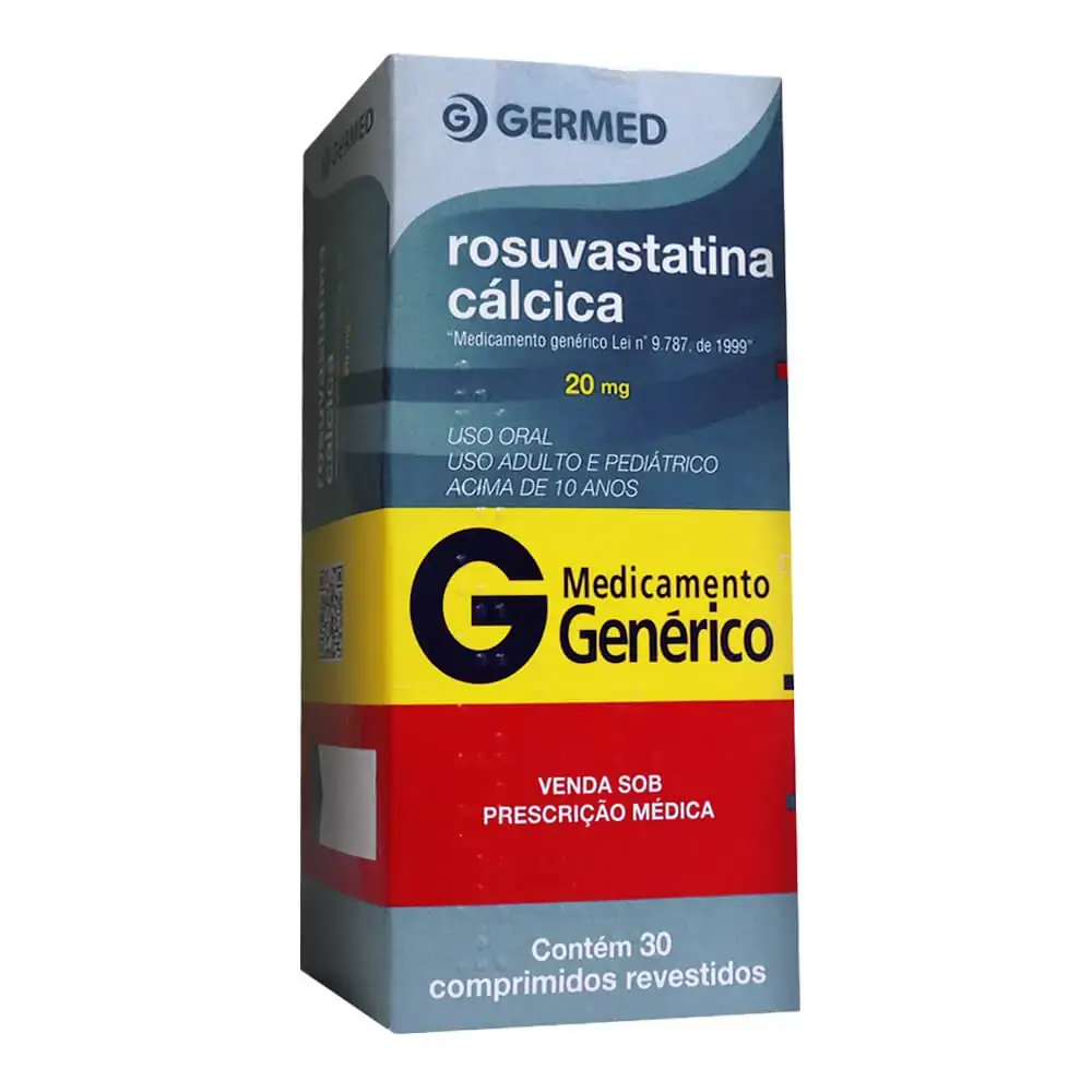 Rosuvastatina Cálcica 20mg Germed Caixa 30 Comprimidos Revestidos