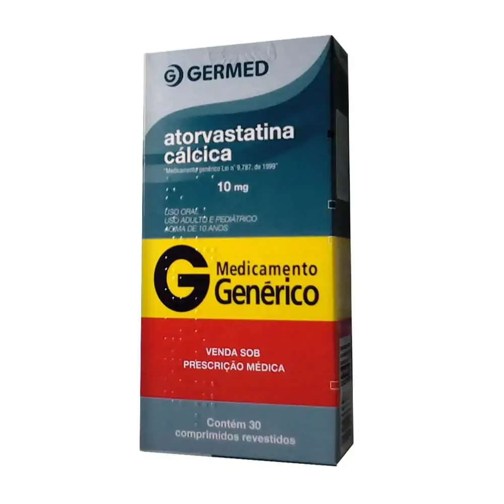 Atorvastatina Cálcica 10mg Germed Caixa 30 Comprimidos Revestidos