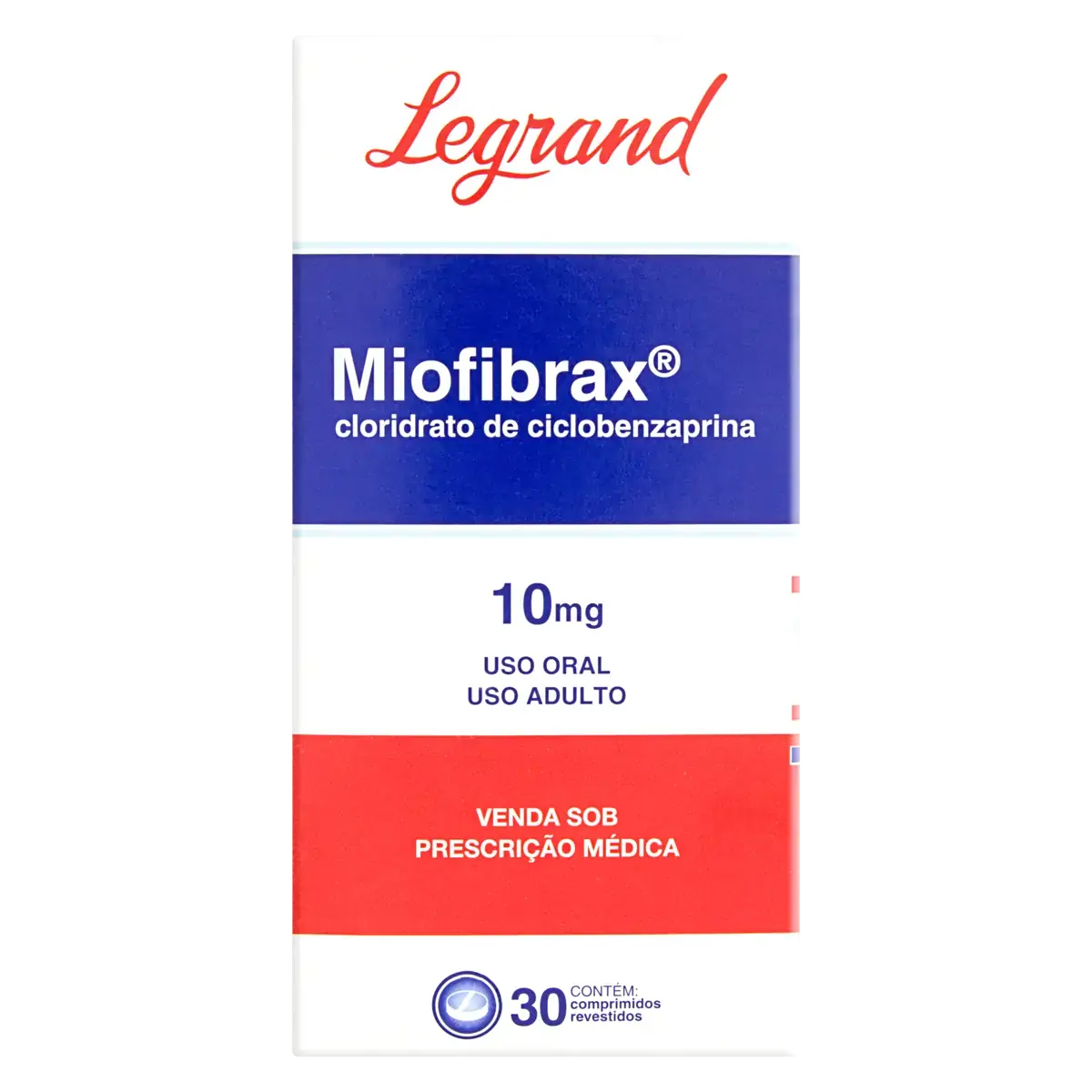 Miofibrax 10mg Legrand Caixa 30 Comprimidos Revestidos