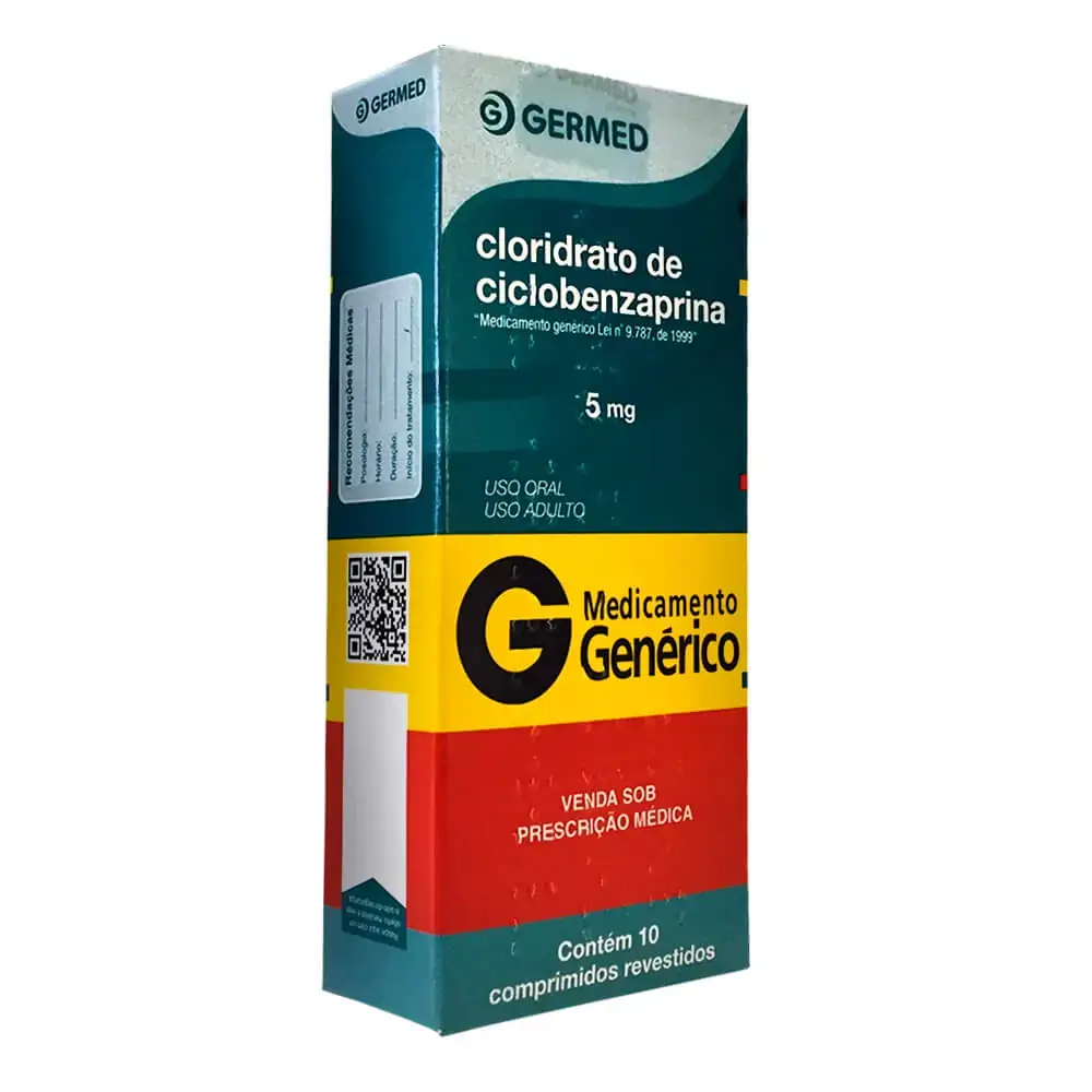 Cloridrato De Ciclobenzaprina 5mg Germed Caixa 10 Comprimidos Revestidos