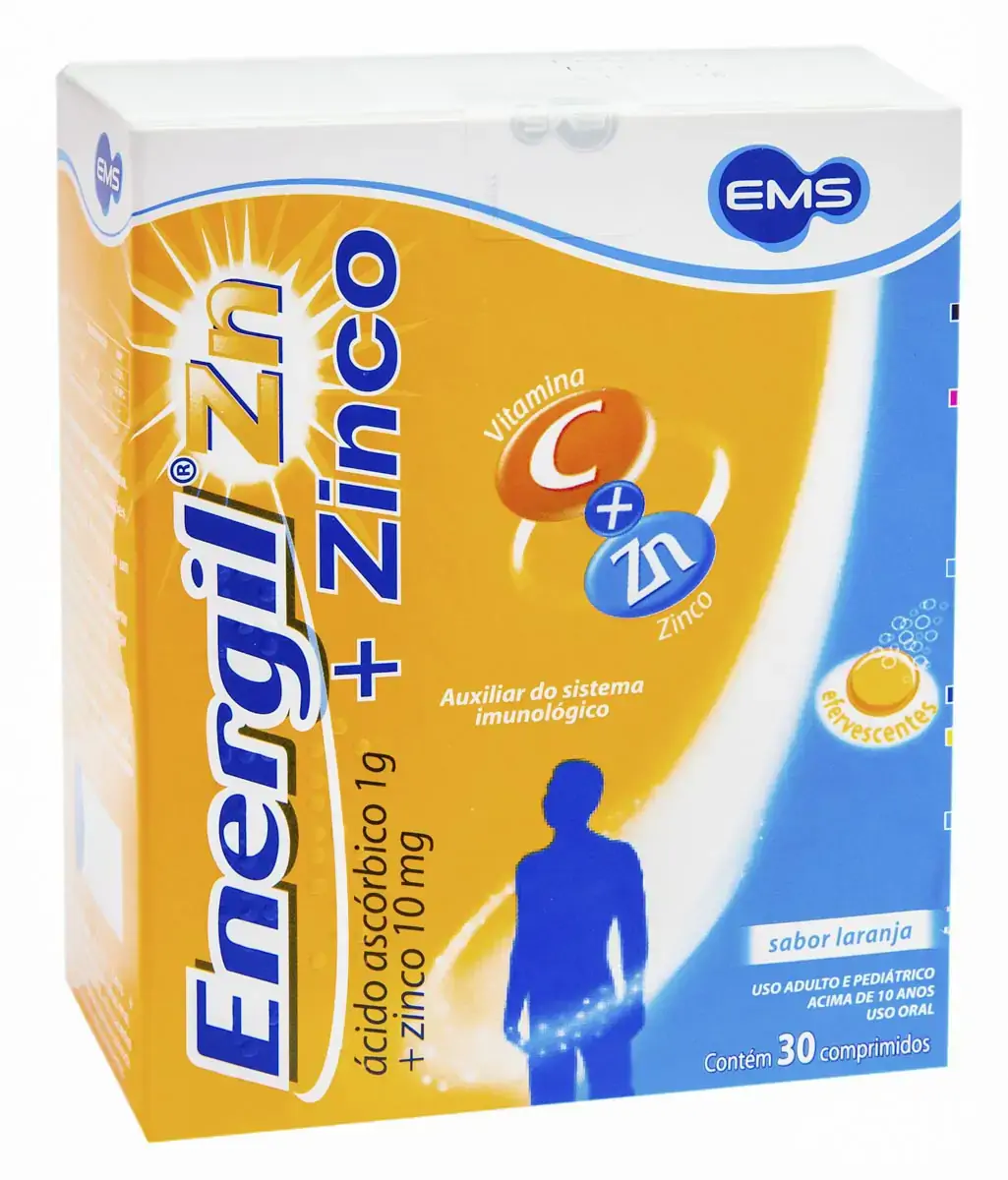 Energil Zn Laranja Ems Caixa 30 Comprimidos