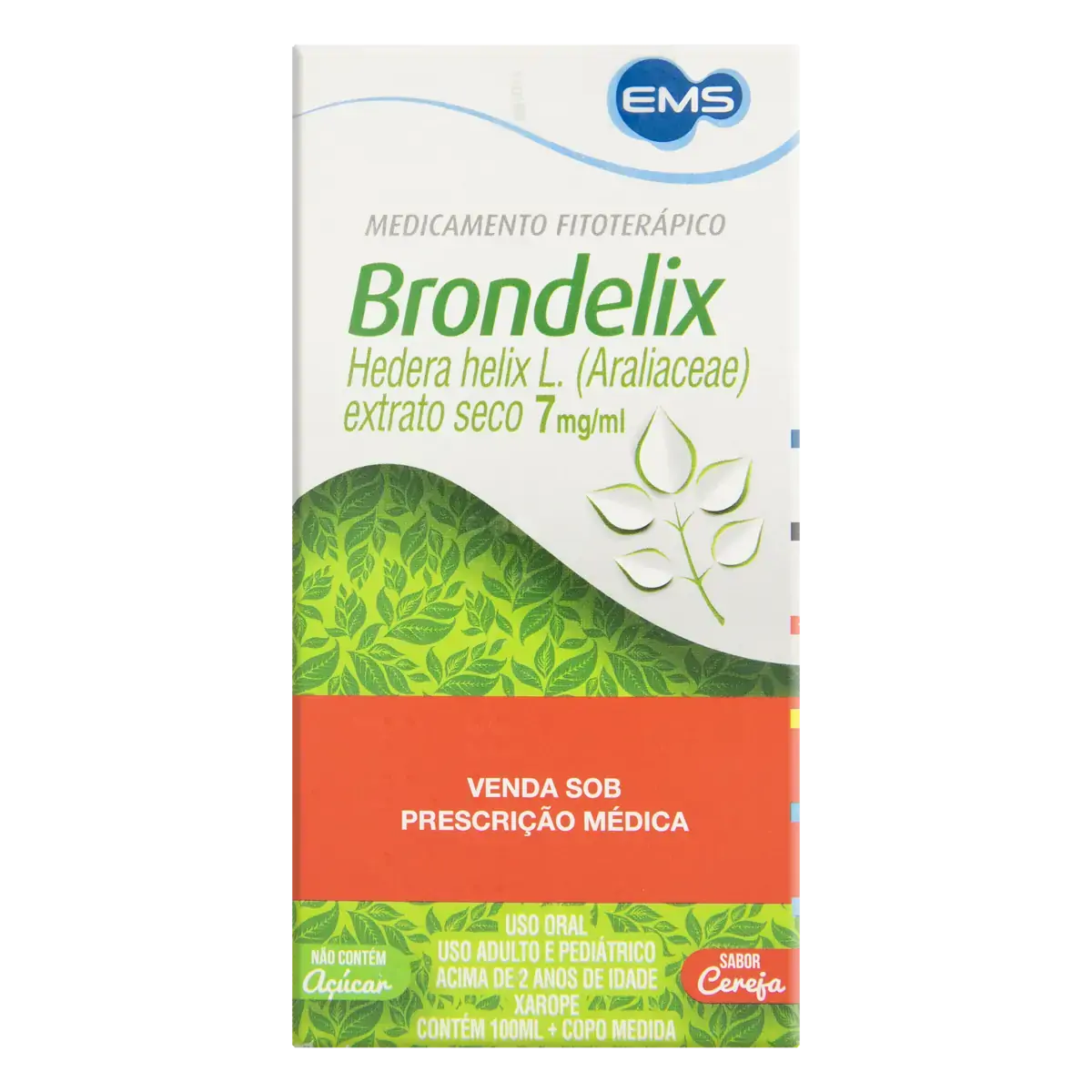 Xarope Brondelix 7mg/ml Cereja Ems Caixa 100ml Copo Medida