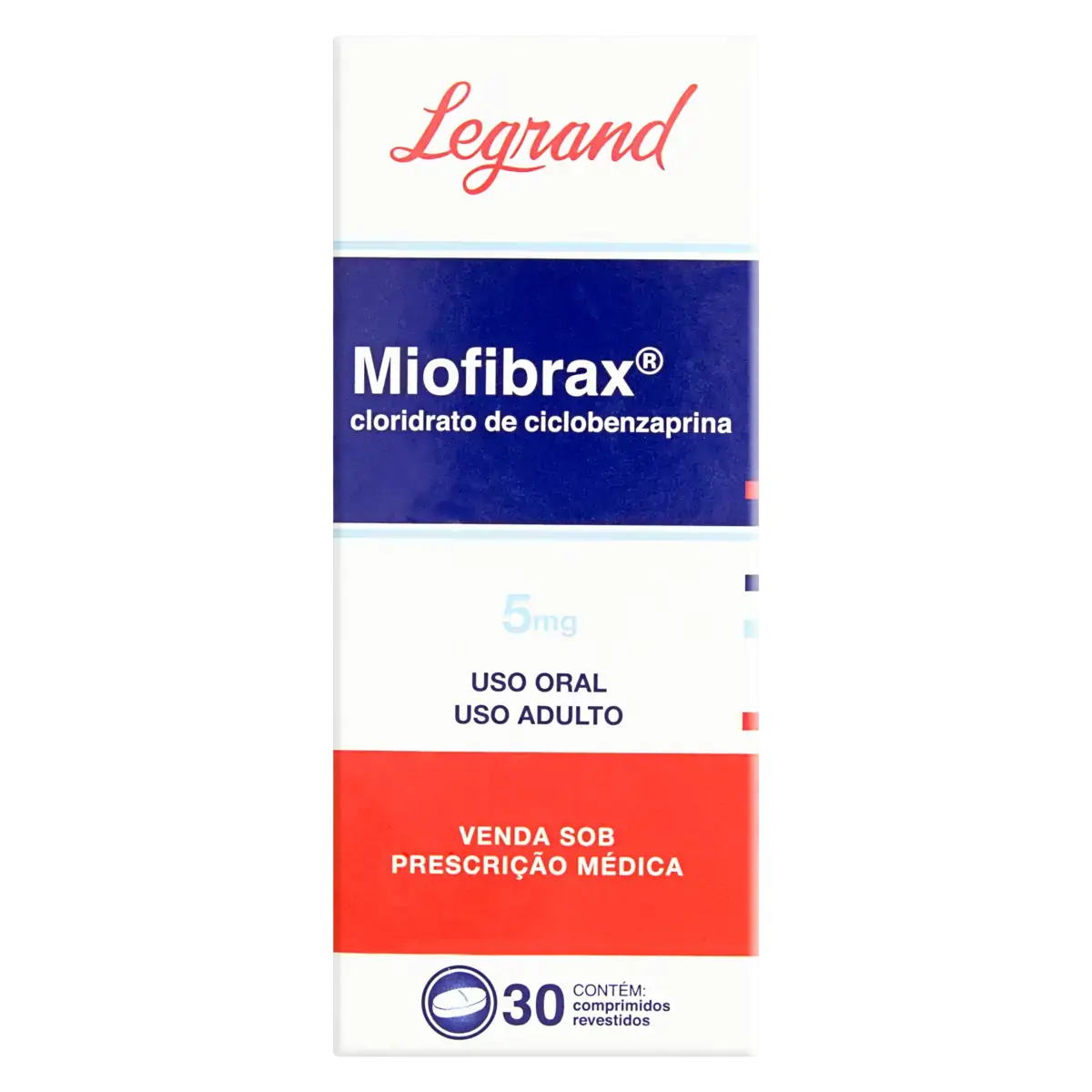 Miofibrax 5mg Legrand Caixa 30 Comprimidos Revestidos